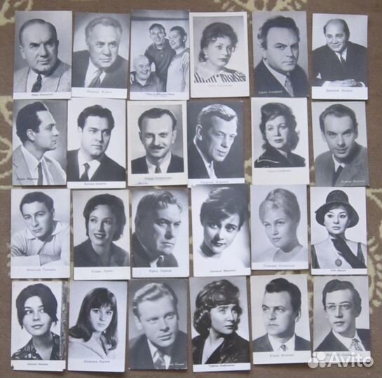Артисты СССР Ч/Б 54 открытки - цветные 50 откр