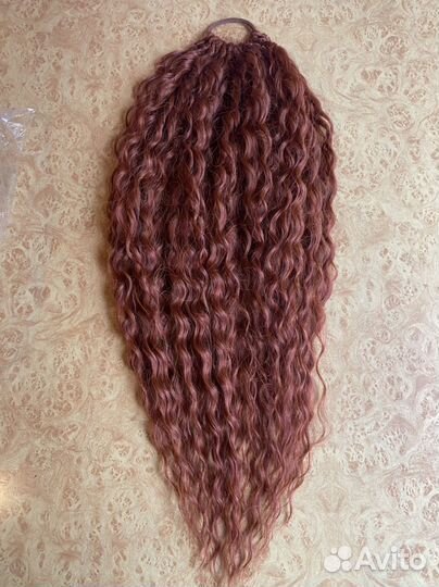 Шиньон на резинке. Хвост на резинке кудрявый