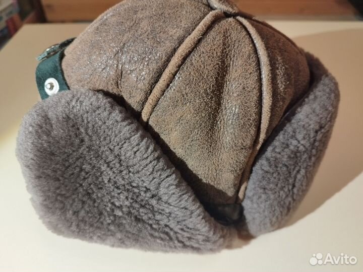 Шапка ушанка дубленая детская