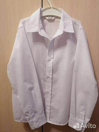 Белая рубашка для мальчика 128 р
