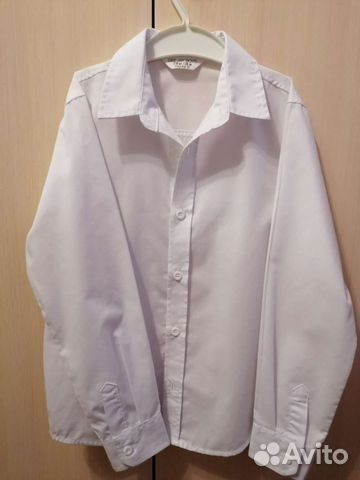 Белая рубашка для мальчика 128 р