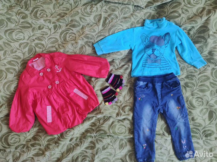 Пакет вещей на девочку 80-86-92