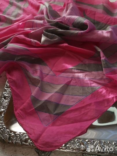 Большой батик платок Хлопок Шёлк