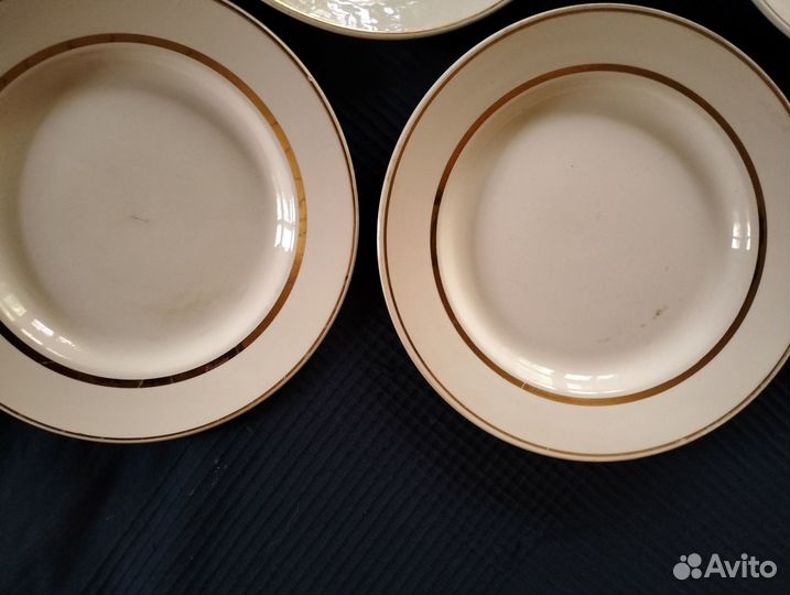 Тарелки неглубокие зик, СССР, фарфор, 24см