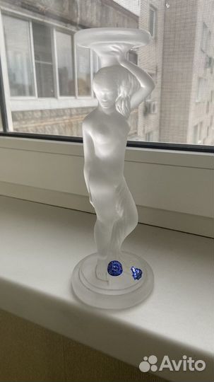 Подсвечник гусь хрустальный