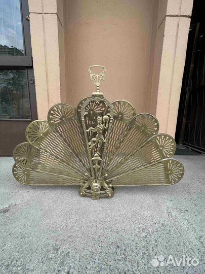 Старинный каминный экран 