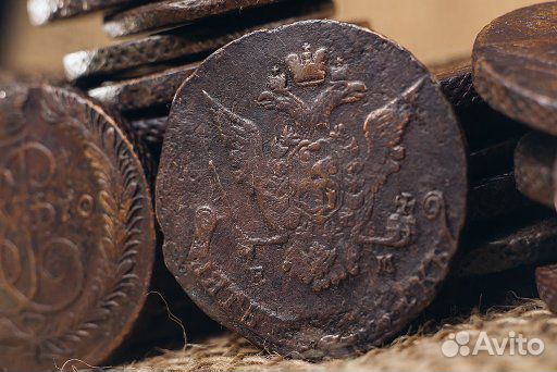 Монета 5 копеек Екатерины 2