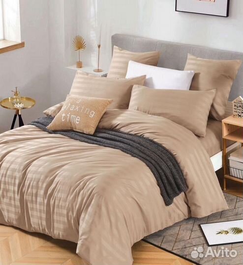 Постельное белье страйп сатин как в отеле