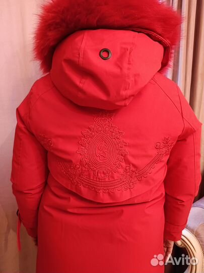 Парка с искусственным мехом,женская 44 46