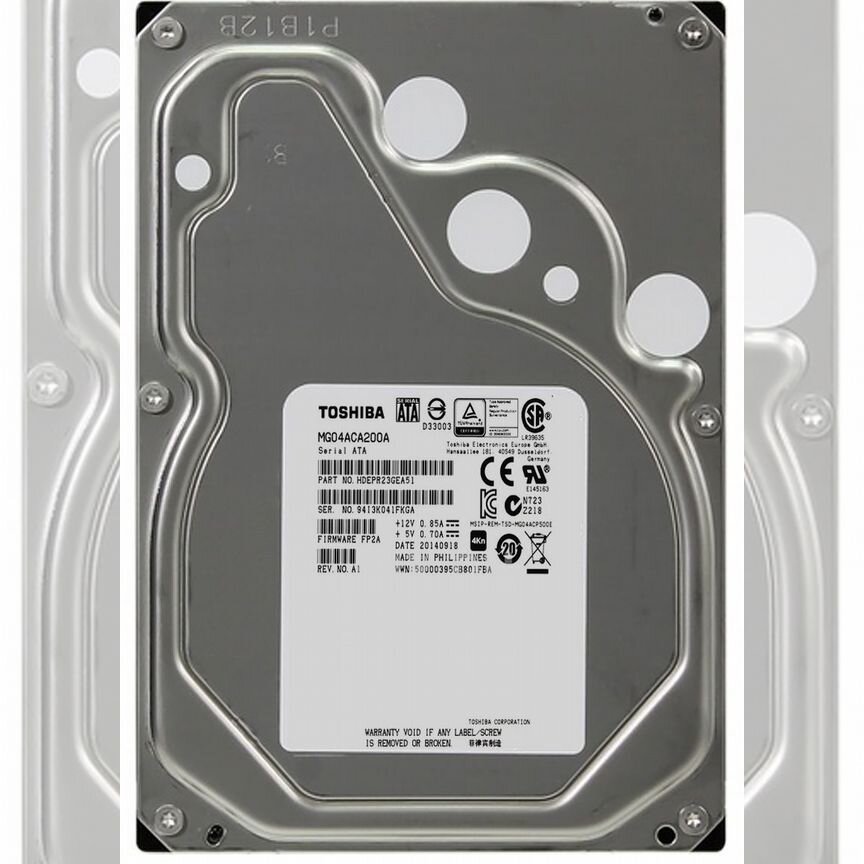 [MG04ACA200A] Жесткий Диск Toshiba 2tb Sata3 3,5" Mg04aca200a