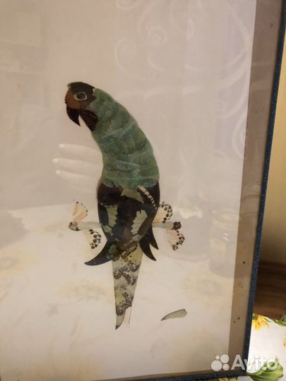 Африканские картины выполнены из крыльев бабочки