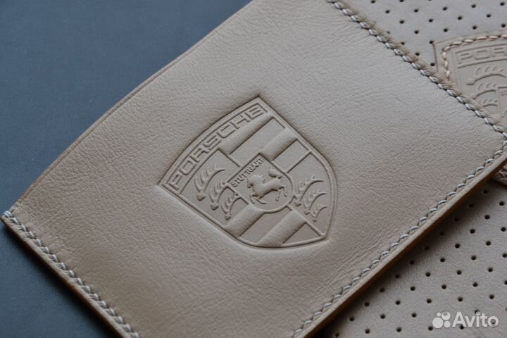 Обложка на паспорт и Картхолдер на 2 карты Porsche