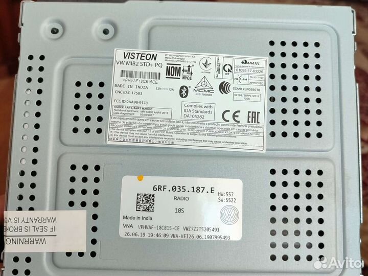 Штатная магнитола для Volkswagen polo jetta