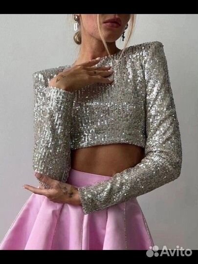 Вечерний топ с пойетками