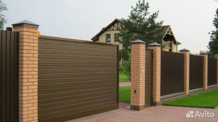 Ворота откатные металлические прочные