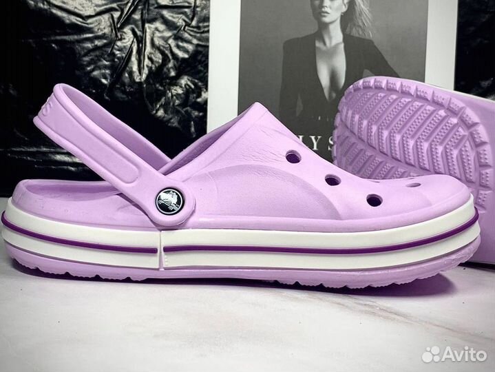 Crocs сабо женские фиолетовые