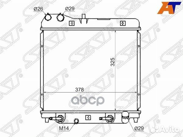 Радиатор Honda Fit 01-07 / Jazz 02-09 HD00013 Sat