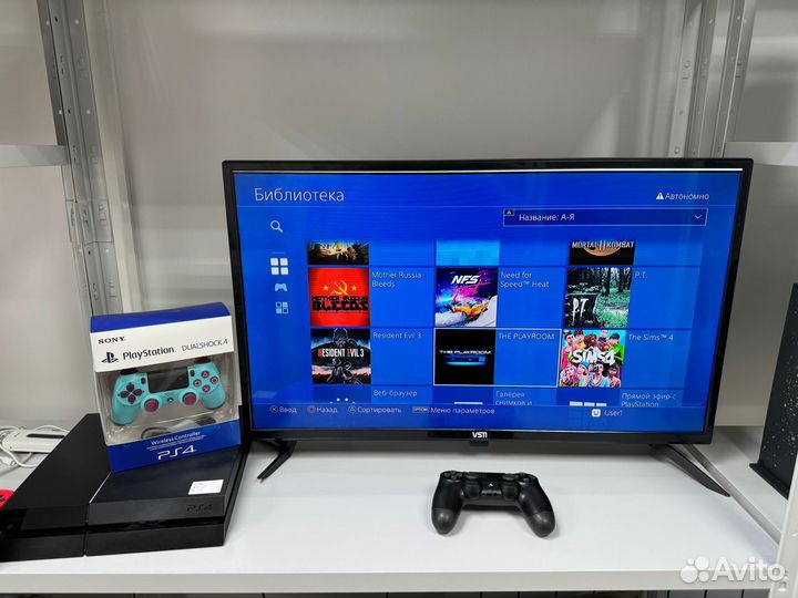 Sony playstation 4 прошитвй 2 геймпада много игр