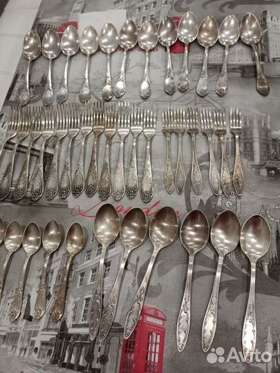 Столовый набор мельхиор