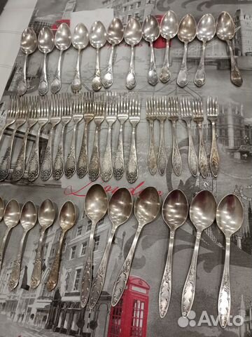 Столовый набор мельхиор