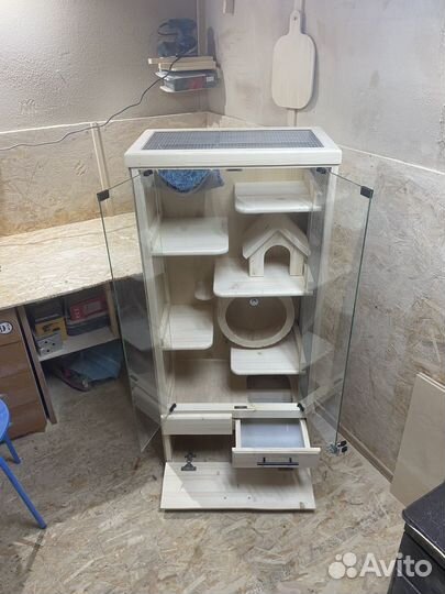 Витрина-клетка для шиншилл, дегу, белок и др