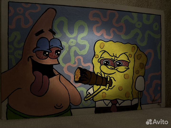 Картина акрилом на холсте