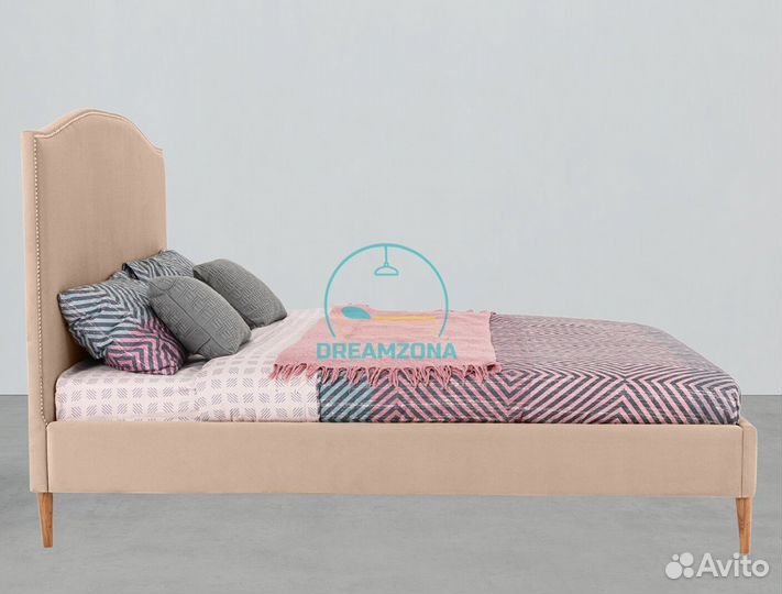 Кровать Аннет с мягким изголовьем под заказ