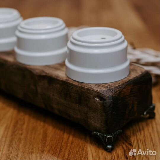 Удлинитель электрический ретро бежевый 3 розетки