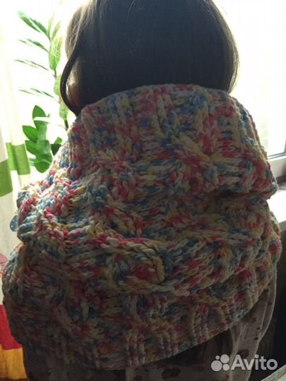 Шарф снуд косичка