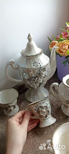 Чайный сервиз СССР фарфор перламутр