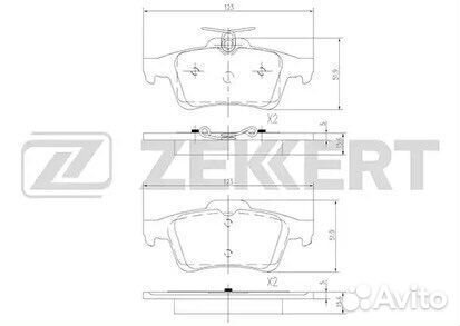 Тормозные колодки задние Opel GT vectra