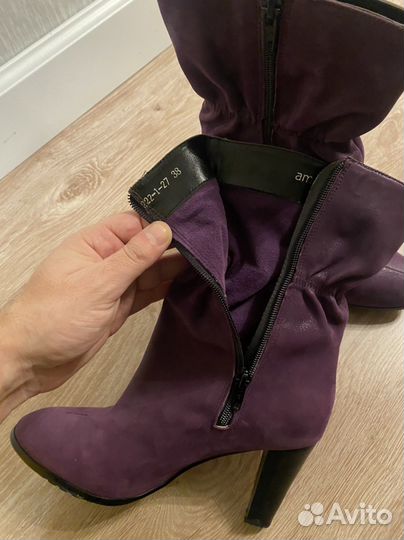 Ботильоны из натуральной замши 38