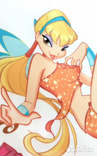 Шторы для детской комнаты с рисунком Winx