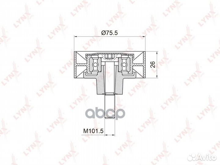 Ролик обводной приводного ремня PB7006 lynxauto