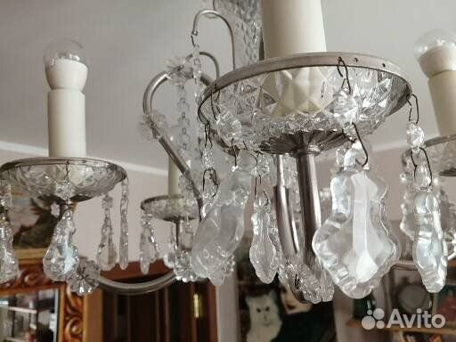 Люстра хрустальная времен СССР чехия