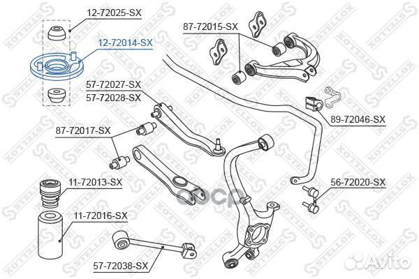 12-72014-SX опора амортизатора заднего Mitsubi