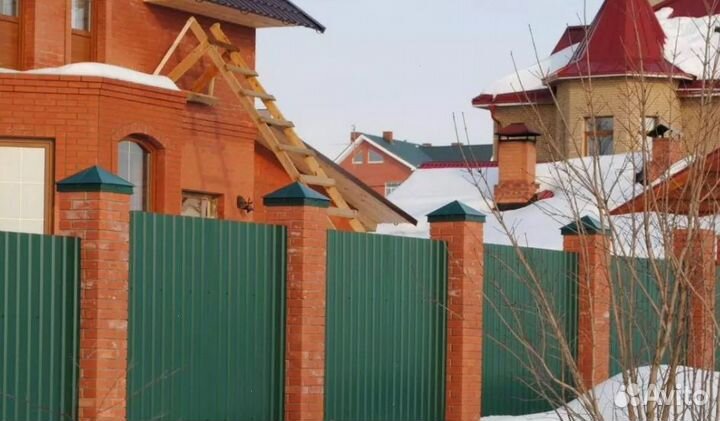 Забор из профлиста для дома быстро