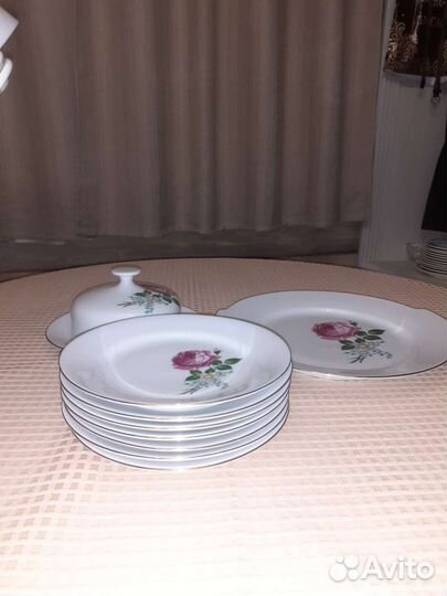 Посуда тарелки блюда масленка СССР GDR