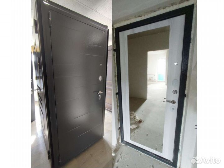 Дверь входная с зеркалом
