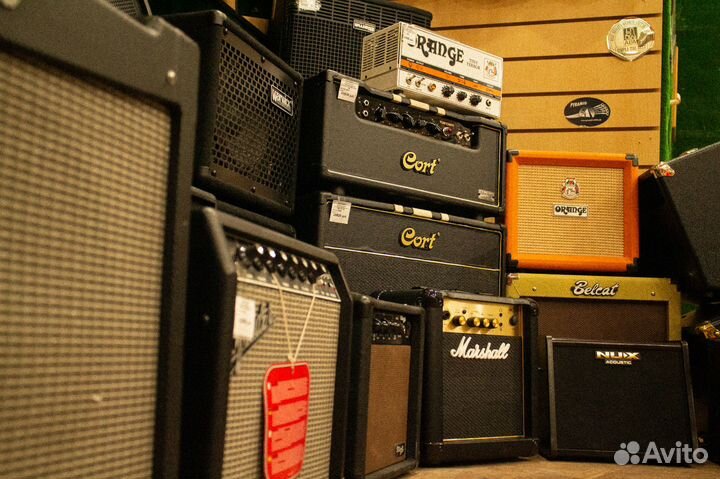 Комбоусилители, ламповые головы, кабинеты и др