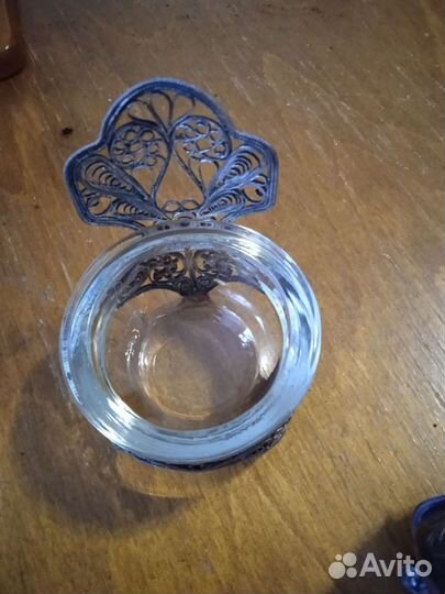 Мельхиоровая солонка СССР