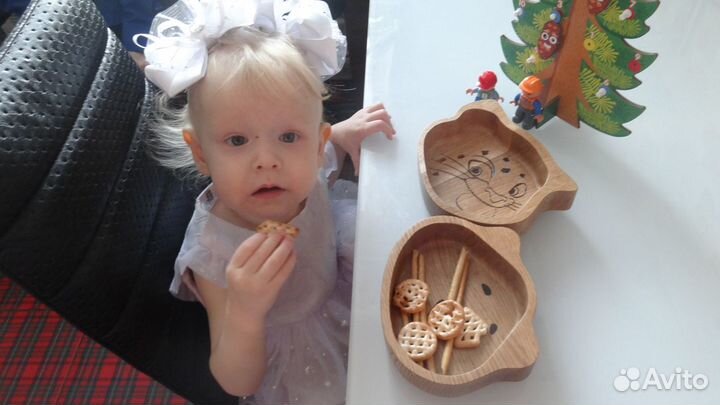 Детская терелочка из дуба 