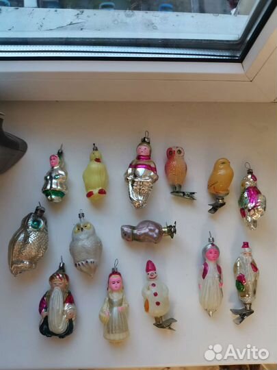 Елочные игрушки времён СССР 14 штук