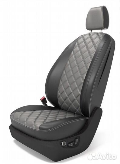 Авточехлы из экокожи 3D Ромб - Renault Duster 1