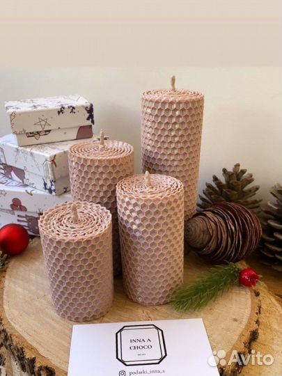Свечи из натуральной вощины ручной работы