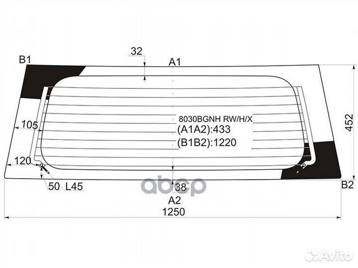 Стекло заднее с обогревом suzuki ignis HR51S 5D