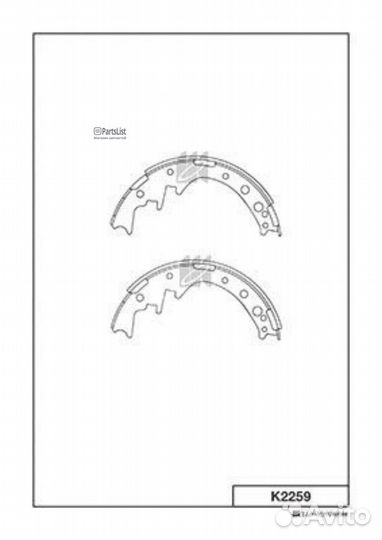 K2259 Колодки тормбараб