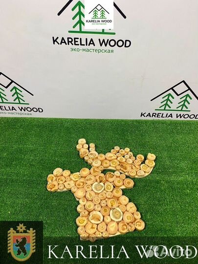 Можжевеловое панно из Карельского леса