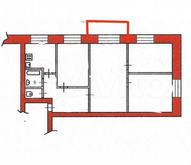 4-к. квартира, 61 м², 4/5 эт.
