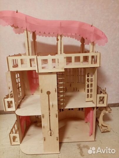 Кукольный домик для барби, из дерева